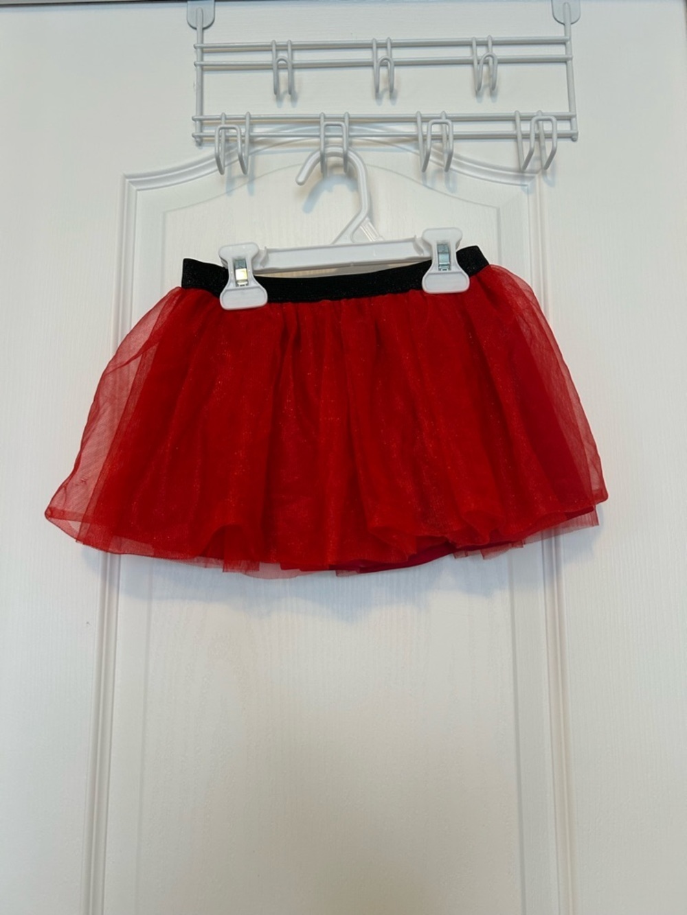 Disney Red Tulle Skirt with Black Waistband